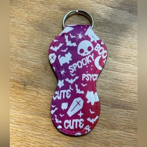 Spooky/ Halloween drink koozie with chapstick hold